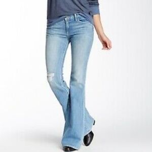 Wildfox Joni Super Flare Distressed Jeans